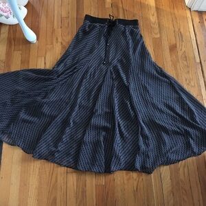 Lapis Tie Front Circle Skirt